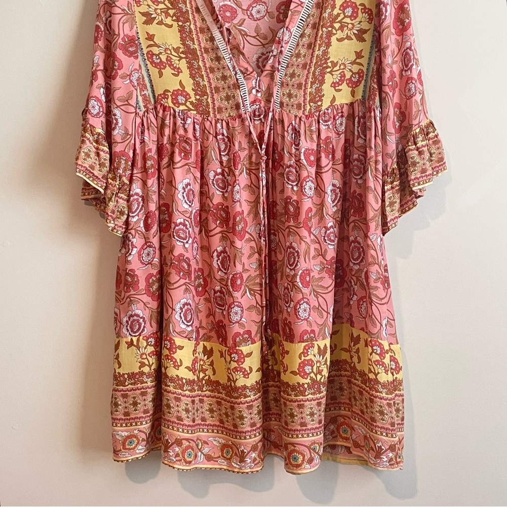 NWOT Umgee Boho Floral Cottage Core Boho Dress Festival Indie Whimsy Size S - Picture 8 of 9